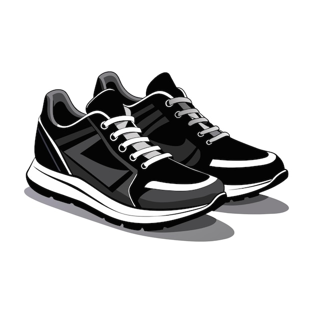 ein schwarz-weißer Schuh mit einer weißen Sohle und dem Wort Nike darauf