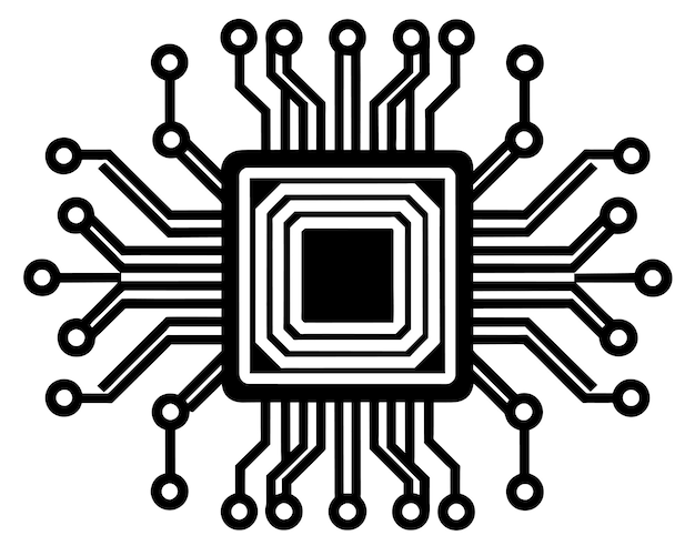 ein schwarz-weißes geometrisches Design mit der Zahl 3 darauf