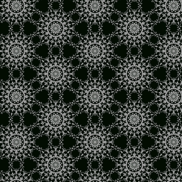 ein schwarz-weißes Muster mit einer schwarzen und weißen Blume