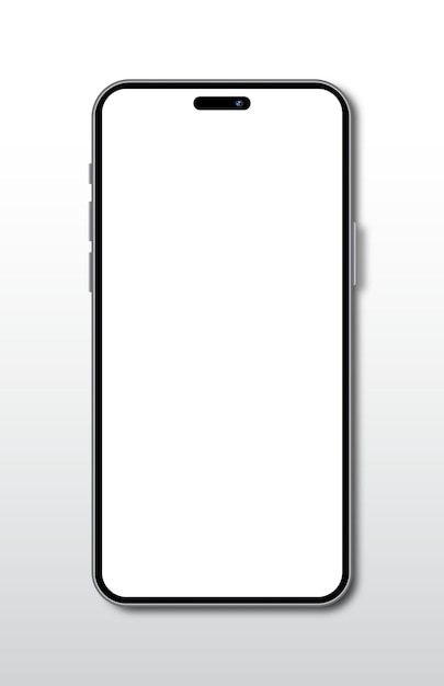Ein schwarz-weißes Telefon mit einem weißen Bildschirm, auf dem steht Touch auf der Unterseite