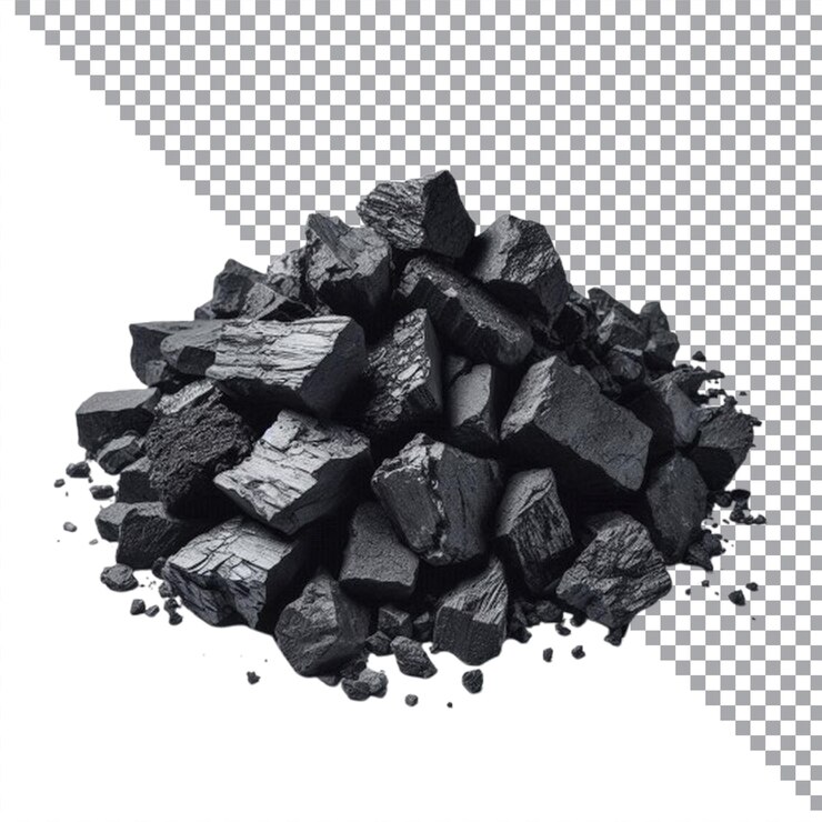 Vektor ein schwarzer steinhaufen wird auf dem foto gezeigt