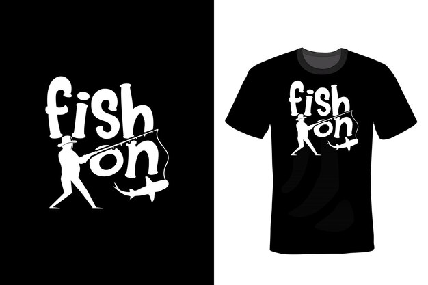 Ein schwarzes t-shirt mit dem wort fisch drauf