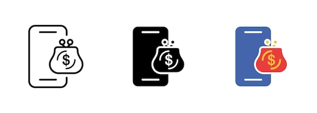 Ein Smartphone mit einem Brieftaschensymbol, das mobile Zahlungen und digitales Banking darstellt