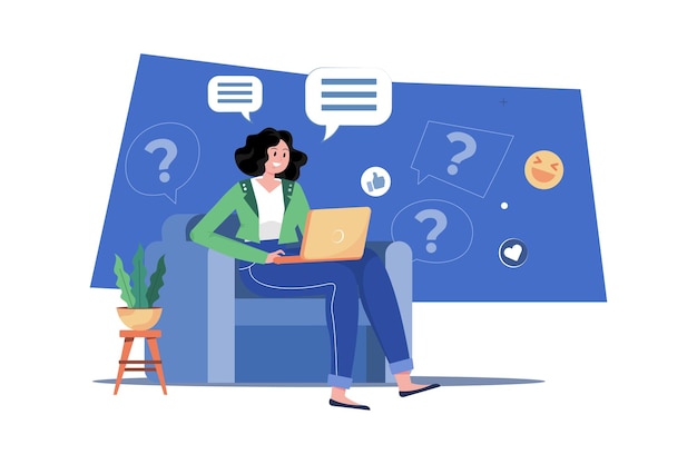 Ein Social-Media-Influencer führt Live-QA durch