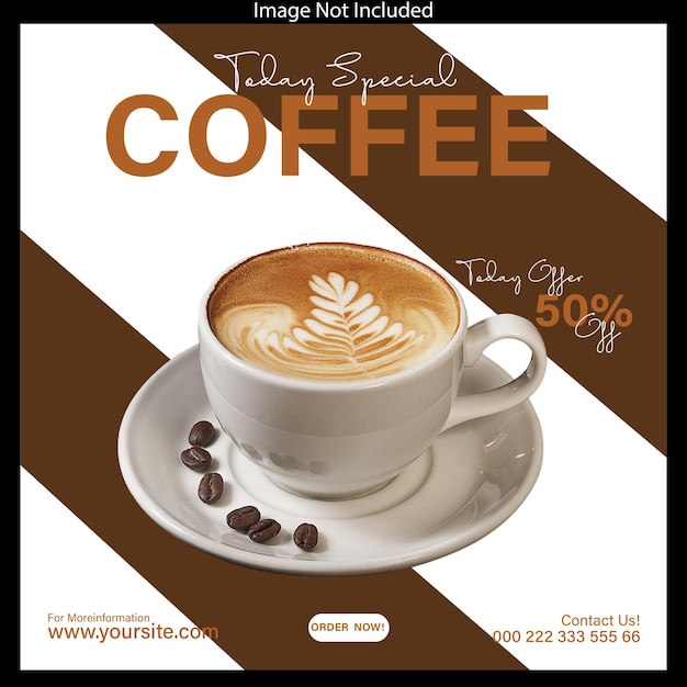 Ein Social-Media-Post für speziellen Kaffee