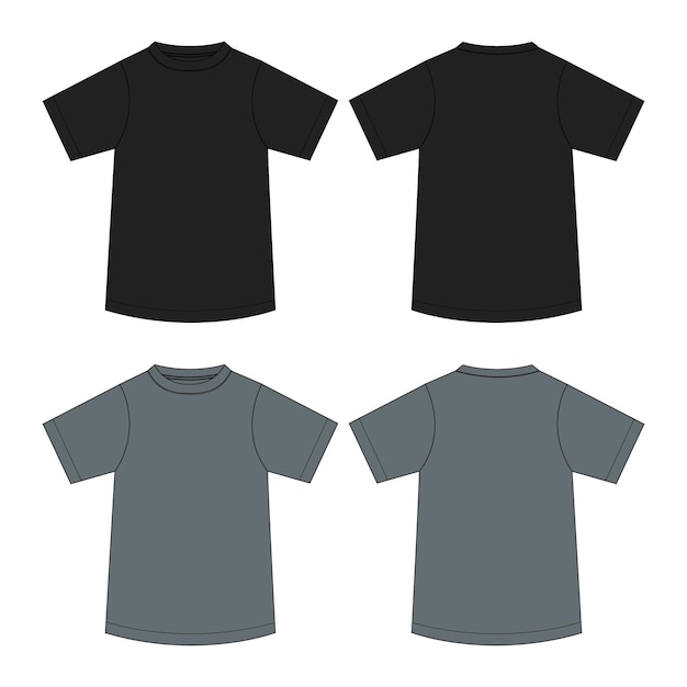 Ein t-shirt ist in verschiedenen größen abgebildet und auf der vorderseite ist „t-shirts“ beschriftet.