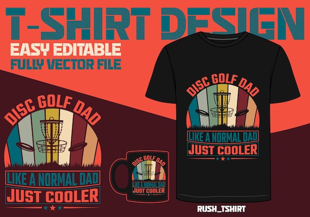 Vektor ein t-shirt mit der aufschrift „golf-papa“.