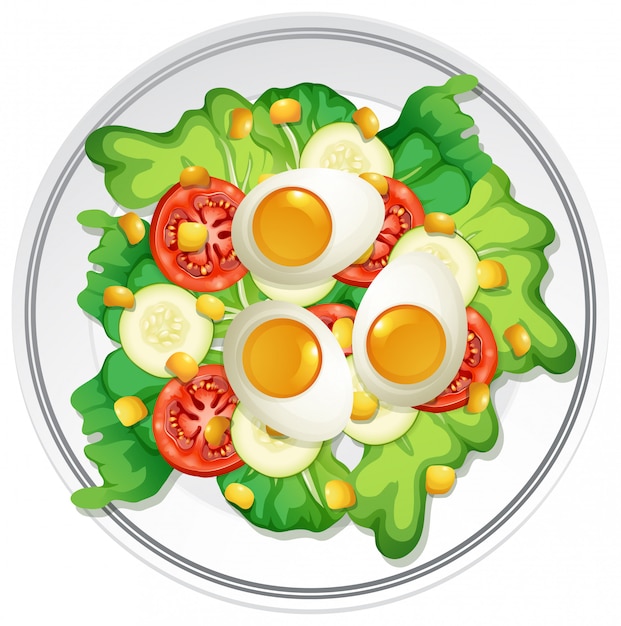 Ein Teller mit Eiersalat