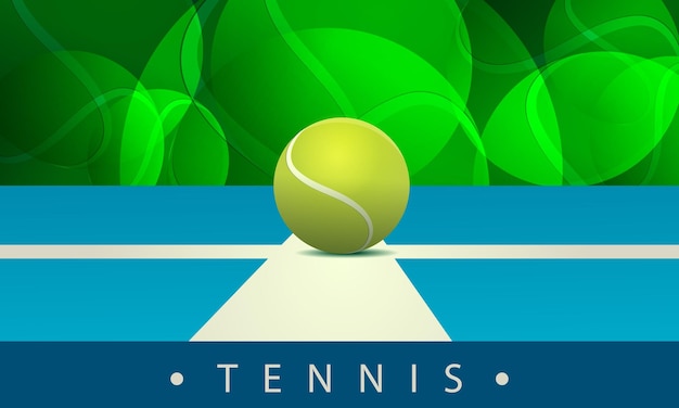 Ein Tennisball auf dem Feld Abstract Sport Hintergrund