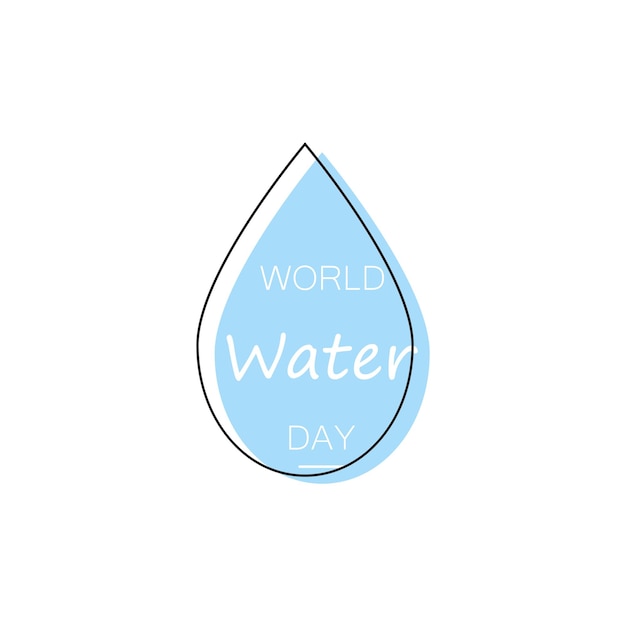 Ein tropfen wasser mit einer aufschrift vektorlogosymbol-konzeptillustration für design