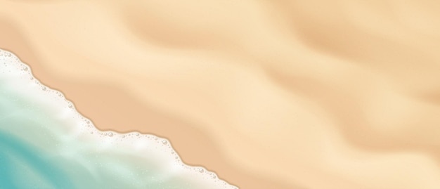 Ein tropischer Strand mit sanften Wellen und Sand