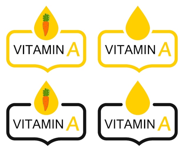 Ein vitamin-satz mit isolierten symbolen