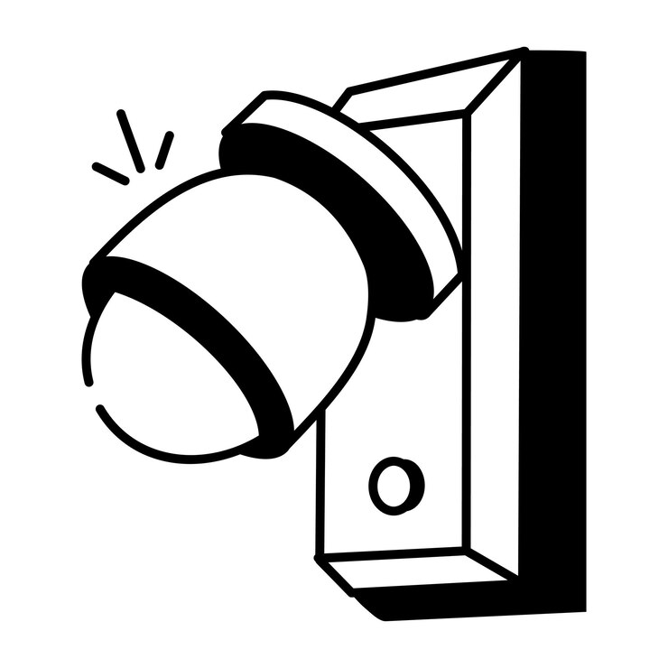 Vektor ein von hand gezeichnetes symbol für sensorlicht