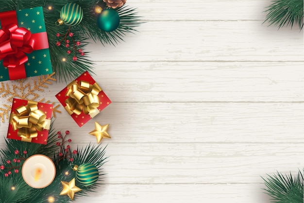 ein Weihnachtskränz mit einem goldenen Stern