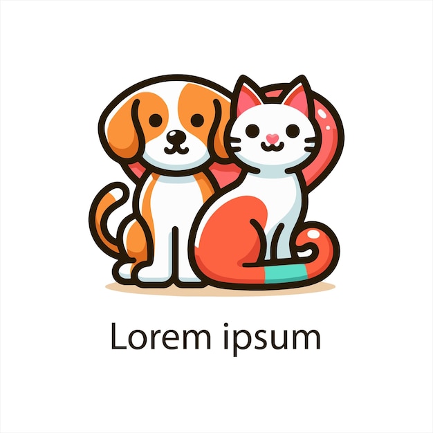 ein weißer Hintergrund mit einem Bild einer Katze und einer Katze