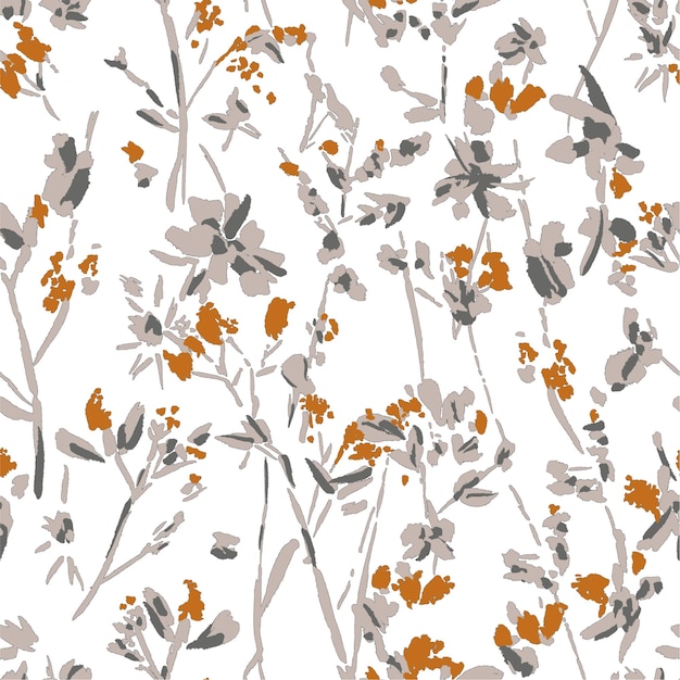 ein weißer Hintergrund mit vielen Blumen und Blättern