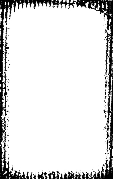 Vektor ein weißer quadratischer rahmen auf einer gerissenen wand grunge-grenzhintergründe strukturierte fotografische vorlage
