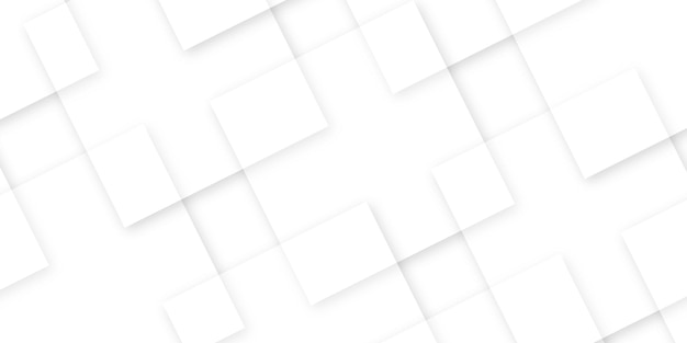 ein weißer Würfel mit Quadraten und Quadraten