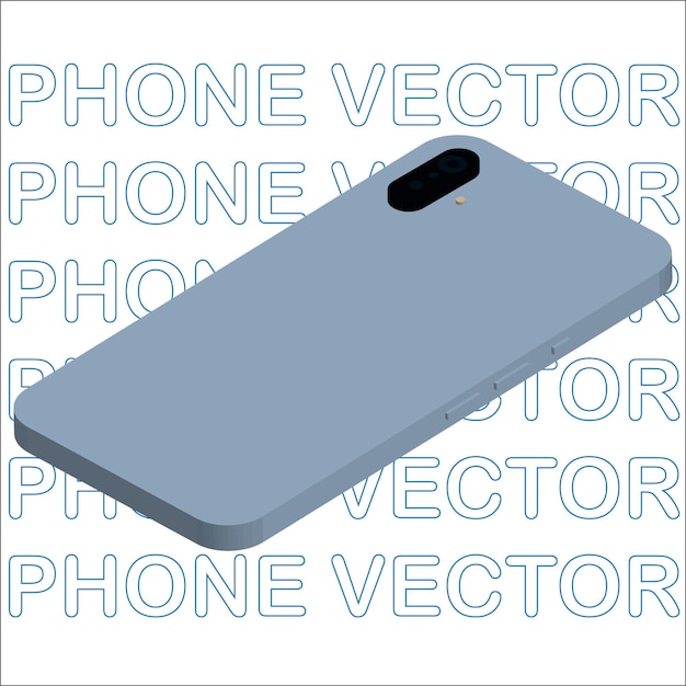 Vektor ein weißes iphone mit blauer rückseite