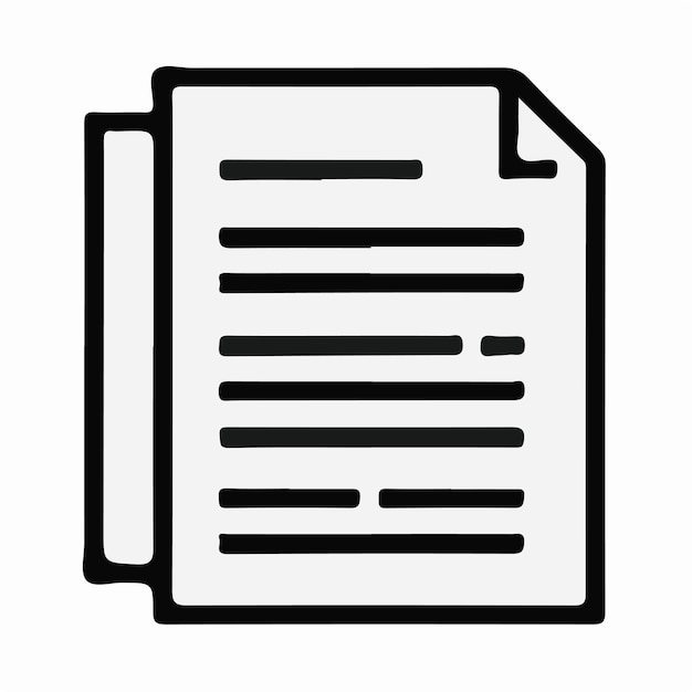 ein weißes und schwarzes Papier mit einer Seite, auf der das Wort steht