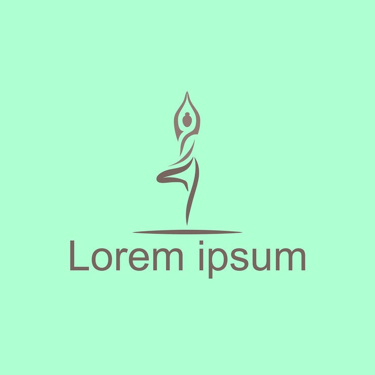 Vektor ein yoga-logo-design