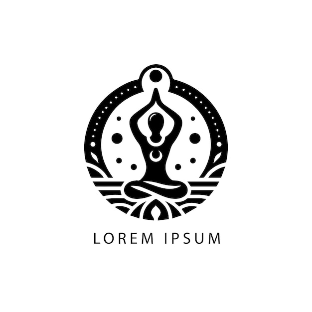 Ein yoga-logo-vektor-design