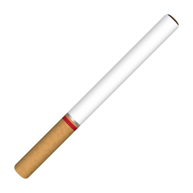 ein Zigarettenvektor auf einem weißen Hintergrund
