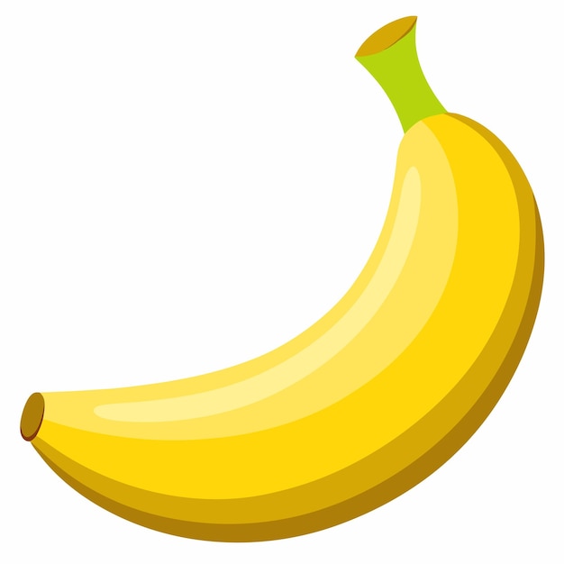 eine Banane mit einem grünen Stamm und einem gelben