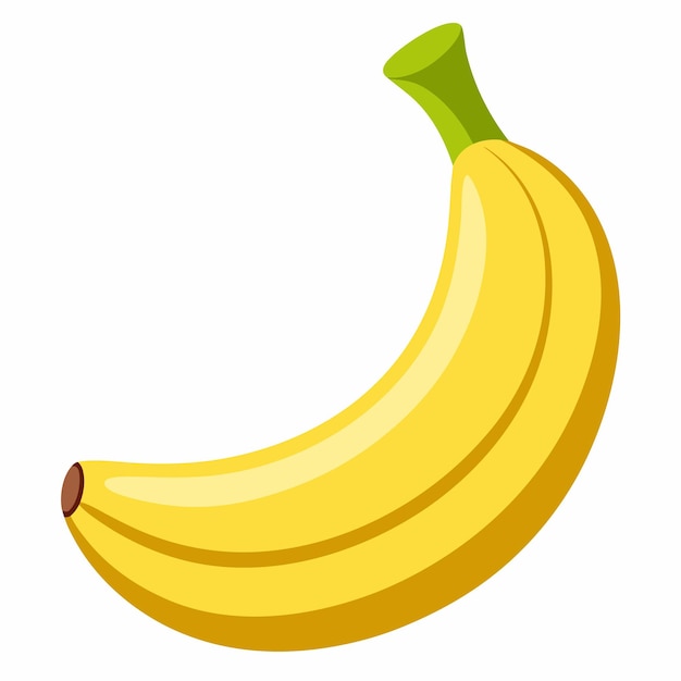eine Banane mit grünem Stamm und einem grünen Stamm