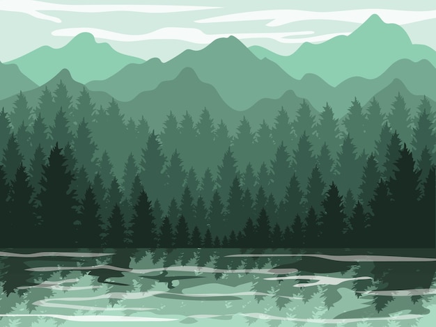 eine Berglandschaft mit einem See und Bergen im Hintergrund
