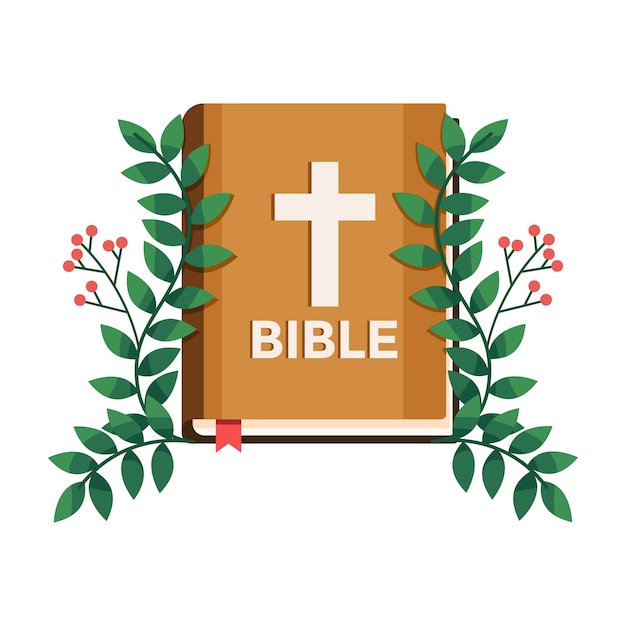 Eine Bibel mit einem Kreuz auf dem Cover