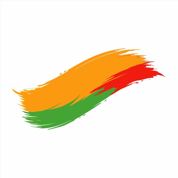 eine bunte Flagge mit einem roten und grünen Streifen