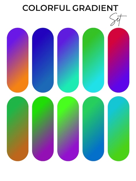 eine bunte Reihe verschiedener Farben mit dem Wort z auf der Unterseite