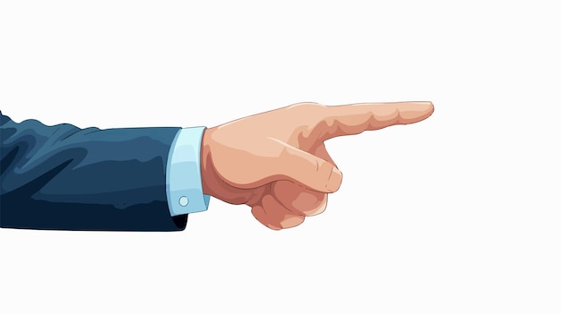 eine Cartoon-Zeichnung einer Person, die auf einen Finger zeigt