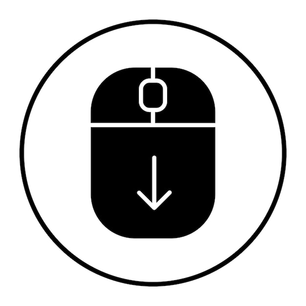 eine Computermaus mit einem schwarzen Kreis um sie herum