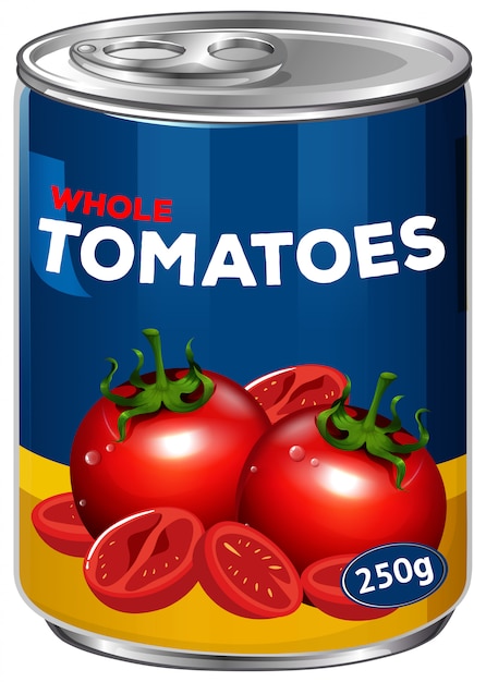 Eine dose ganze tomaten