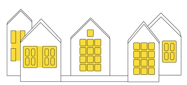 Eine durchgehende strichzeichnung eines hauses