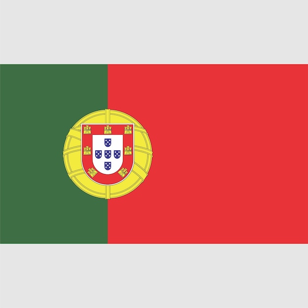 Vektor eine flagge, auf der portugal steht