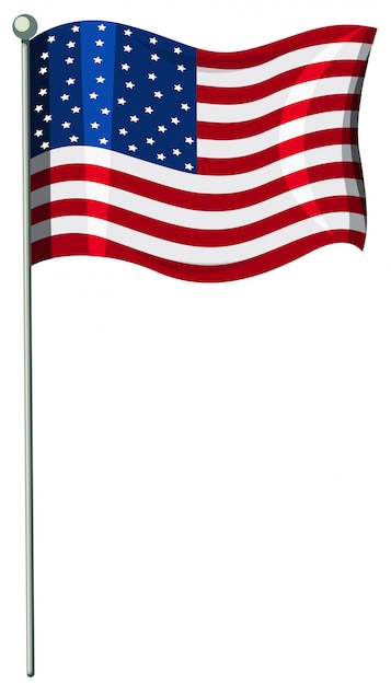 Vektor eine flagge des vereinigten staaten von amerika