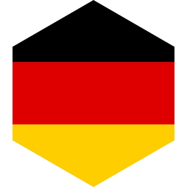 Eine Flagge mit der deutschen Flagge darauf