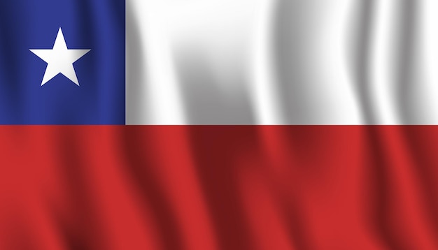 Eine Flagge von Chile wird in diesem Bild gezeigt