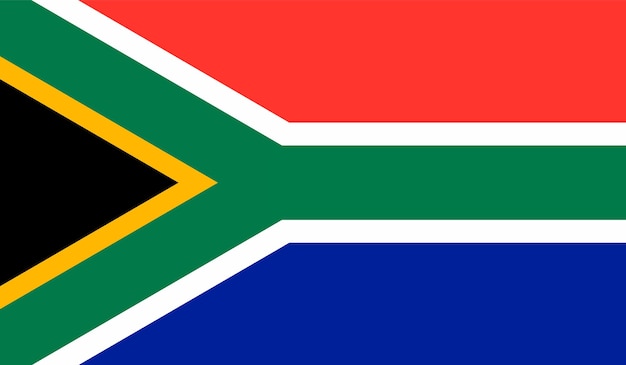 Vektor eine flagge von südafrika