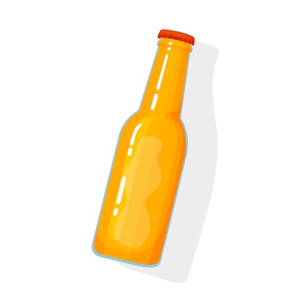 Vektor eine flasche orangengetränk frisch kühlende limonade