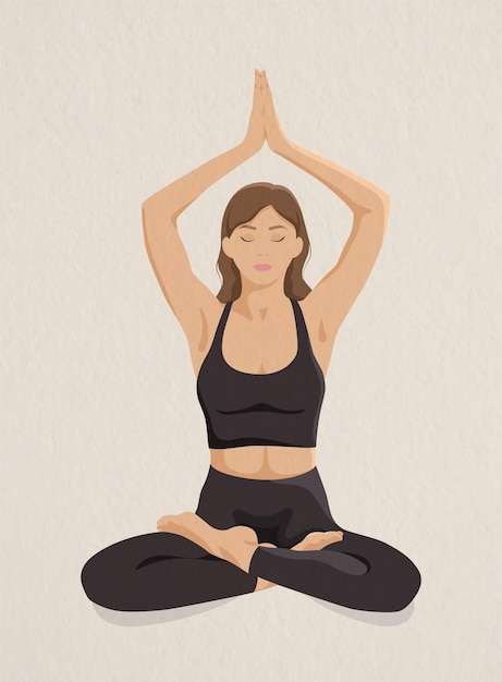 Eine Frau macht Yoga Yogi-Mädchen