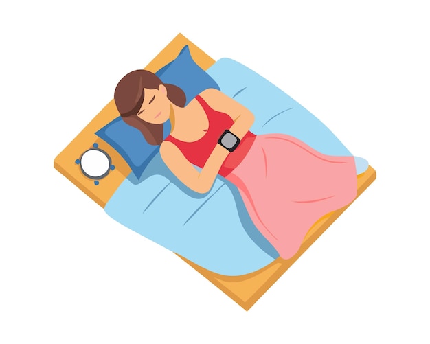 Eine Frau schläft friedlich im Bett