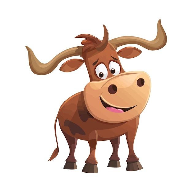 eine glückliche Zeichentrickfigur von Cattle