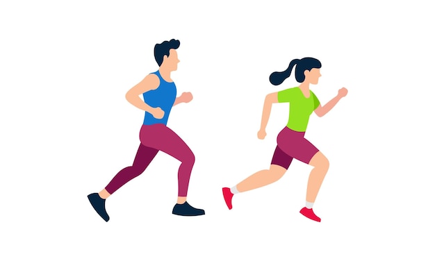 Eine Gruppe von Athleten läuft. Marathon, Wettkampf, Langlauf, Sportler, Athleten, Läufer