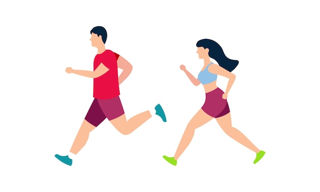 Eine Gruppe von Athleten läuft. Marathon, Wettkampf, Langlauf, Sportler, Athleten, Läufer