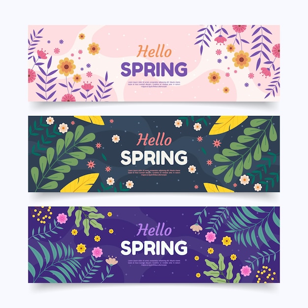 eine Gruppe von Frühlingsblumen auf einem weißen Hintergrund