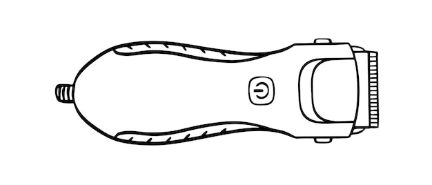 Vektor eine haustierpflegemaschine haustierpflege doodle-stil von hand gezeichnet vektor